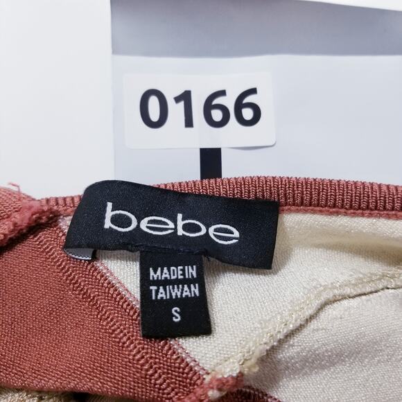 Bebe Shimmer Striped Knit Bodycon Mini Dress - Picture 9 of 11